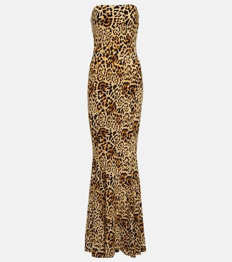 Leopard-print bodycon maxi dress | Norma Kamali