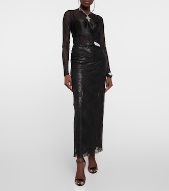 High-Rise-Midirock aus Spitze | Dolce&Gabbana