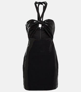 Sequin-embellished cutout minidress | Rotate