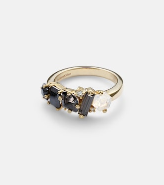 Ring Nadima Glimmer aus 14kt Gelbgold mit Edelsteinen | Suzanne Kalan