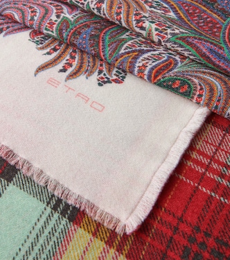 Paisley and tartan wool throw | Etro