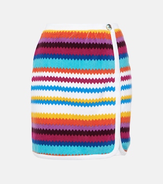 Striped knitted cotton-blend miniskirt | Missoni Mare