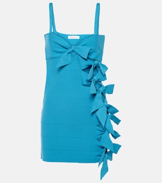 新作【Rebecca Vallance】Vivicia embellished velvet minidress Vivicia embellished velvet minidress in blue - Rebecca