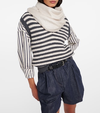 Sciarpa in misto cashmere e seta | Brunello Cucinelli