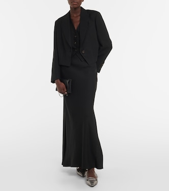 Gonna lunga in twill | Brunello Cucinelli