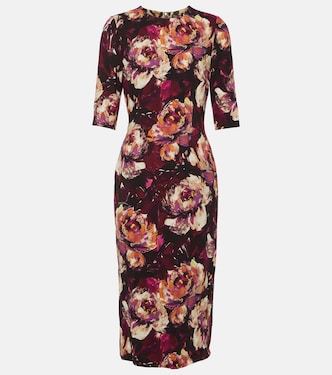 Vestido midi de cady floral | Dolce&Gabbana