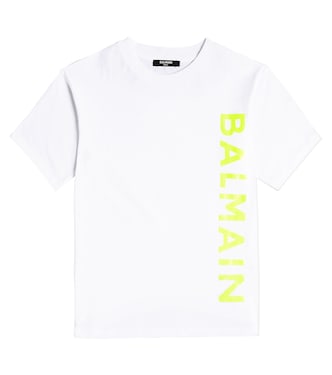 Camiseta de jersey de algodón con logo | Balmain Kids