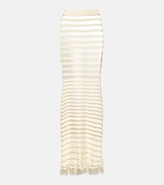 Gonna lunga in maglia con frange | Tom Ford