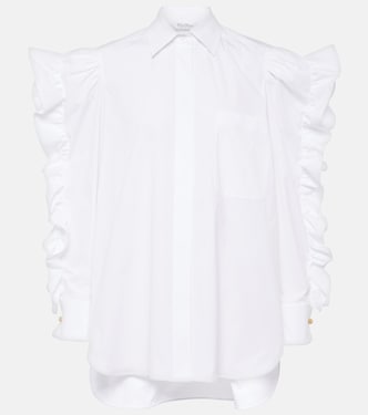 Pleiadi ruffled cotton poplin shirt | Max Mara