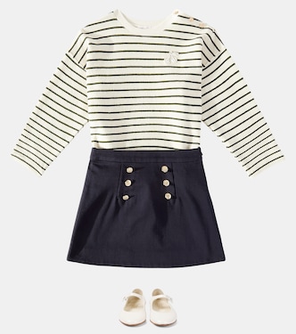 Felpa Gaya in misto cotone a righe | Bonpoint