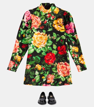 Abito in misto cotone con stampa | Dolce&Gabbana Kids