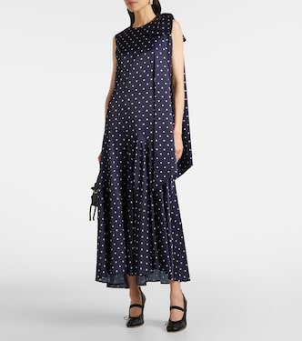 蝴蝶结细节波点加长连衣裙 | Simone Rocha