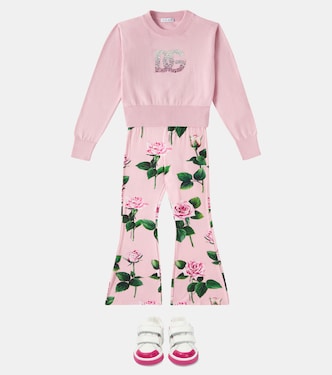 Pullover in cotone con logo | Dolce&Gabbana Kids