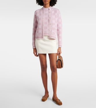 Top de bouclé de lana con GG en jacquard | Gucci