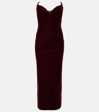 Bustier-Kleid Signature aus Samt | Mugler