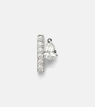 Serti Sur Vide 18kt white gold single earring with diamonds | Repossi