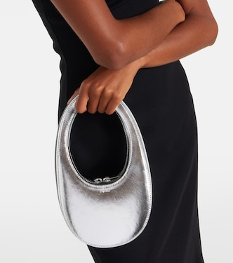 Schultertasche Swipe Mini aus Metallic-Leder | Coperni