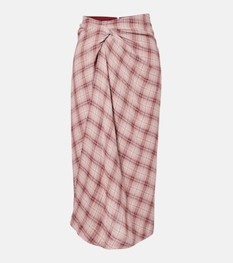 Nicole checked cotton midi skirt | Marant Etoile