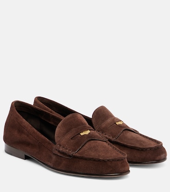 Suede penny loafers | Veronica Beard
