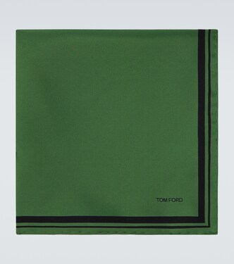 Bedrucktes Einstecktuch aus Seiden-Twill | Tom Ford