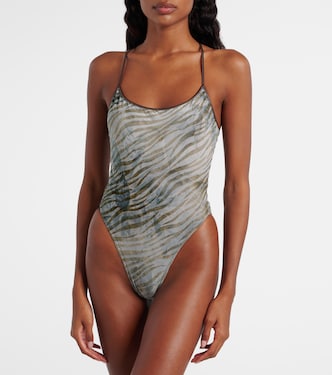 Zebra-print bodysuit | Jacques Wei