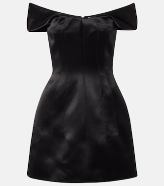 Off-Shoulder-Minikleid aus Satin | McQueen