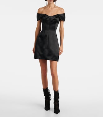 Off-shoulder satin minidress | McQueen