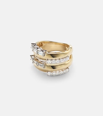 Bague Golden Strada en or jaune et blanc 18 ct et diamants | Yeprem