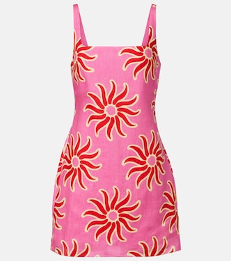 Printed linen minidress | Cala de la Cruz