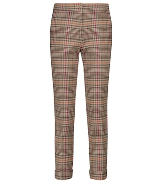 Checked cotton and wool slim pants | Etro