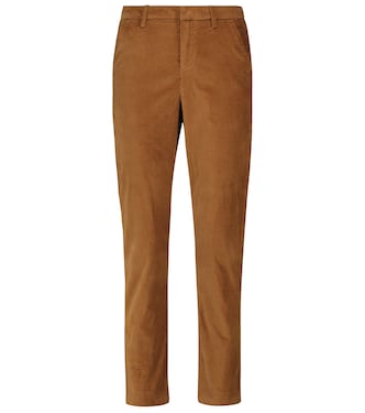 High-rise cotton-blend velvet pants | 7 For All Mankind