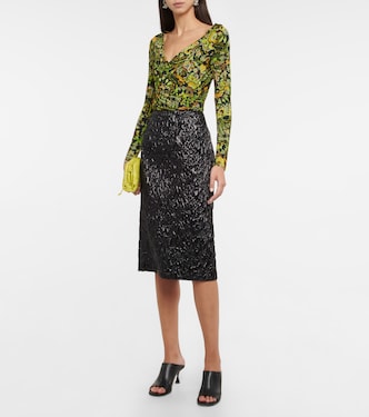 Top in jersey con stampa floreale | Dries Van Noten