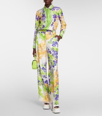 Pantalon ample à fleurs | Versace