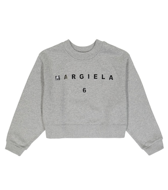 Felpa in jersey di cotone con logo | MM6 Maison Margiela Kids