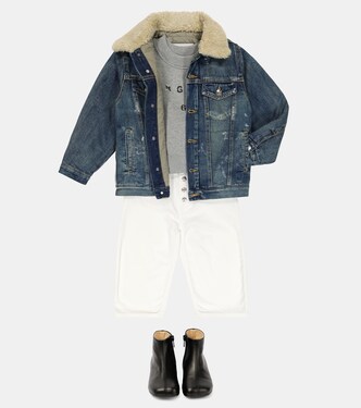 Felpa in jersey di cotone con logo | MM6 Maison Margiela Kids