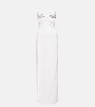 Bridal cutout crêpe gown | Nensi Dojaka