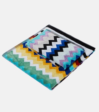 Zig Zag set of 2 cotton terry towels | Missoni