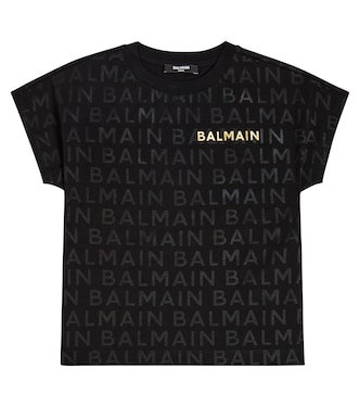 로고 코튼 저지 티셔츠 | Balmain Kids