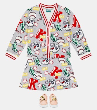Gonna in cotone con stampa | Kenzo Kids