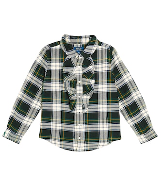 Ruffled checked cotton shirt | Polo Ralph Lauren Kids