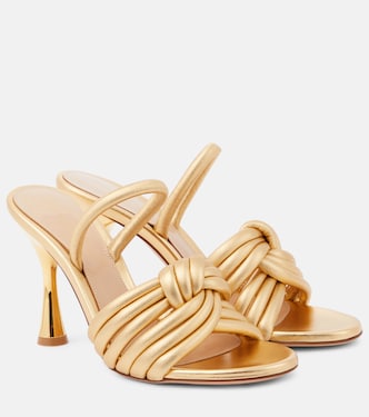 Sandali Ottavia in pelle metallizzata | Gianvito Rossi