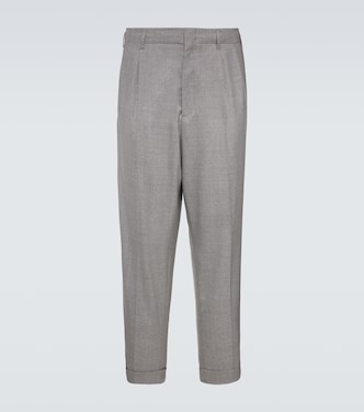 Pantalon tapered en laine vierge | Brunello Cucinelli