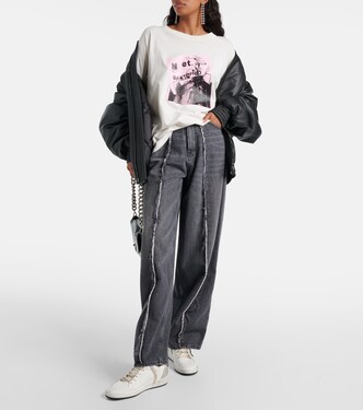 Zapatillas Ball Star de piel con glitter | Golden Goose