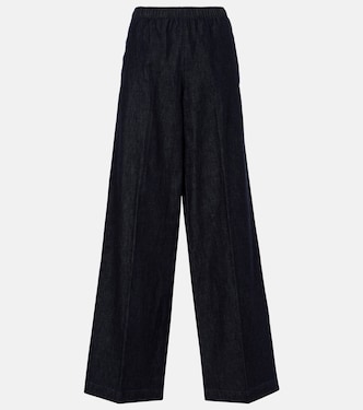 Low-rise cotton twill wide-leg pants | Vince