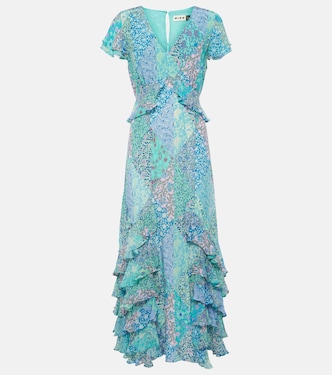 Thanvi patchwork silk midi dress | Rixo