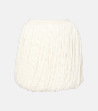 Minifalda de lana con flecos | Alaïa