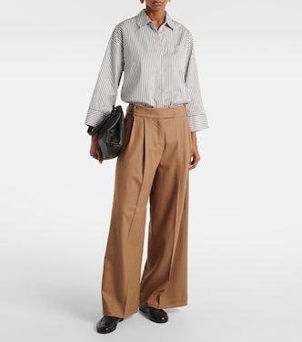 Carmen wool flannel wide-leg pants | 'S Max Mara
