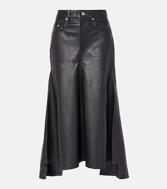 Falda midi de piel | Victoria Beckham