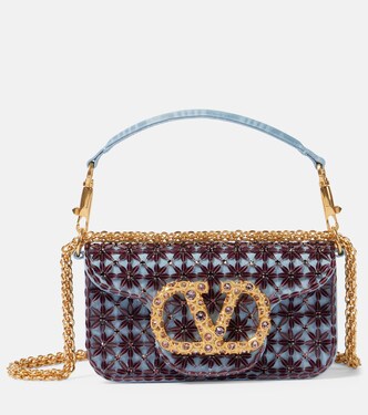 Borsa a spalla Locò Small in moiré | Valentino Garavani