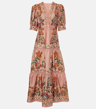 Bedrucktes Maxikleid aus Baumwolle | Farm Rio